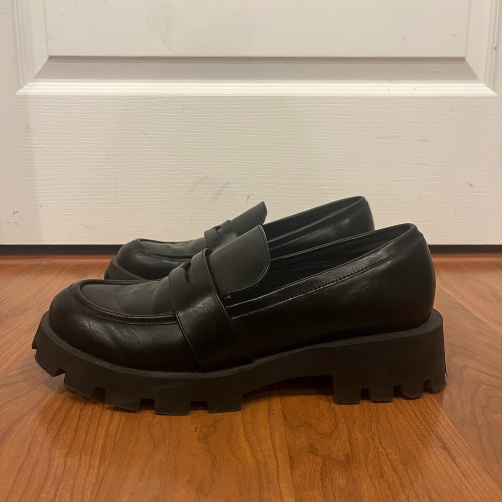 Black Chunky Platform Loafer 8.5 Women